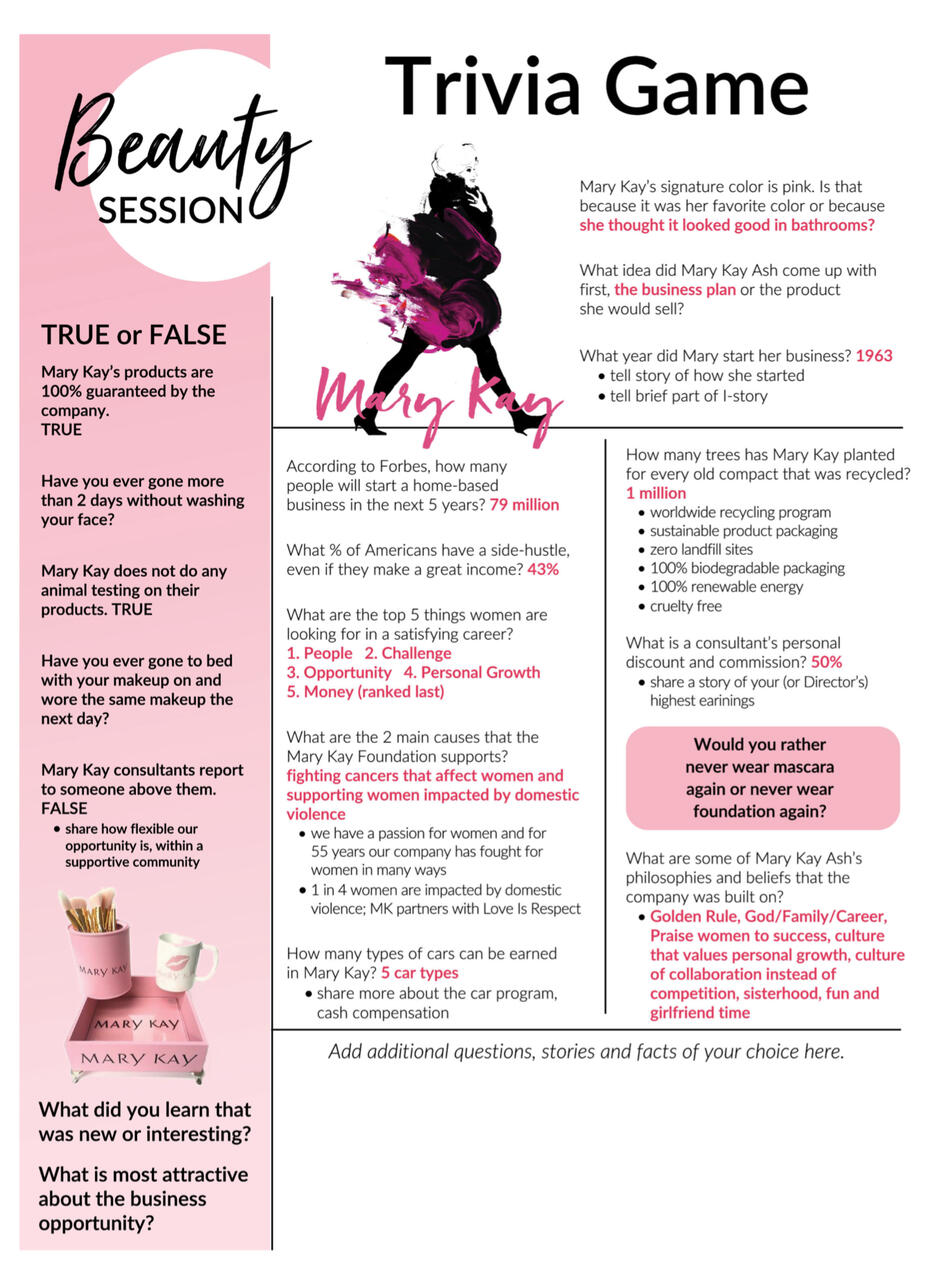 Beauty Session Trivia Beauty Session Trivia