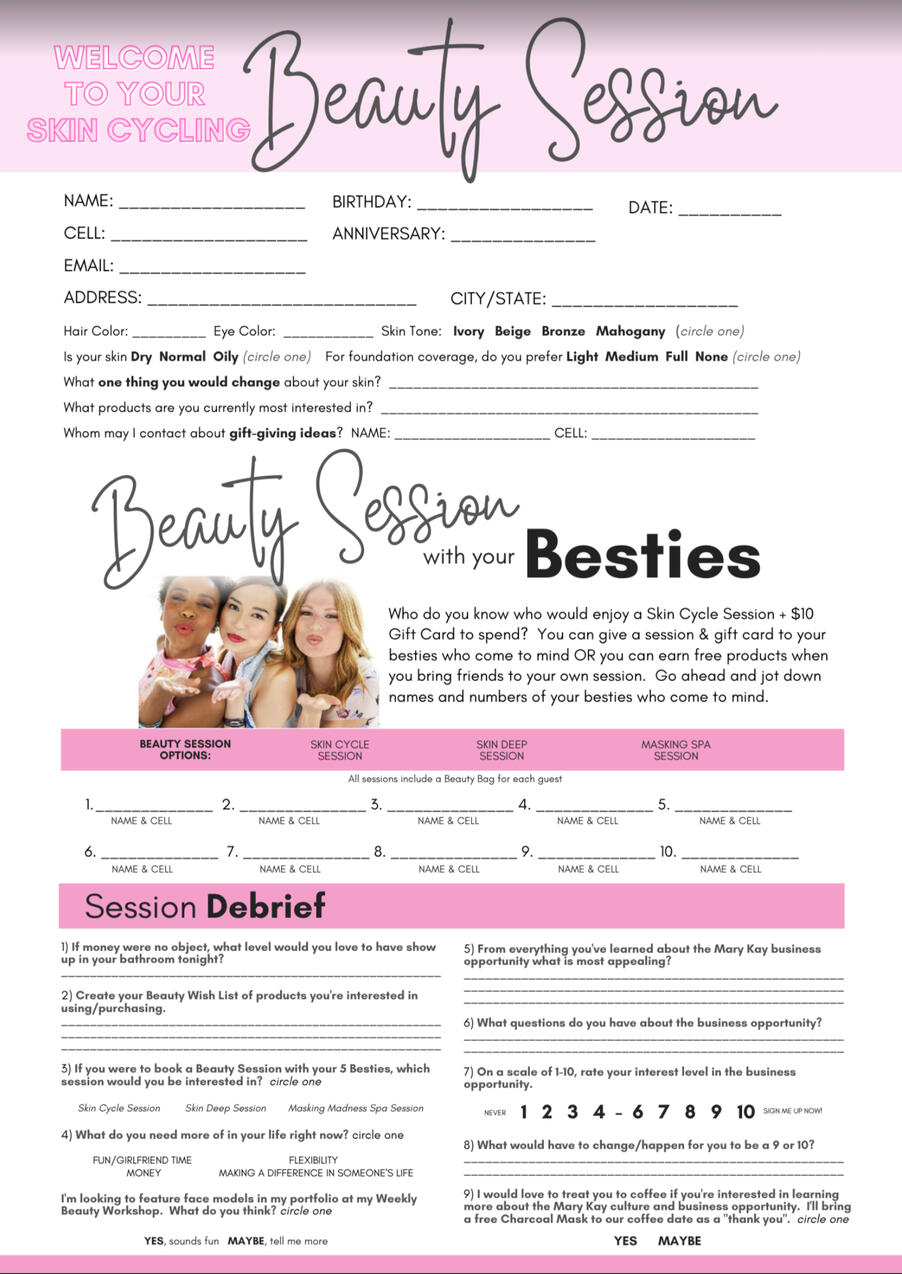Beauty Session Debrief Beauty Session Debrief